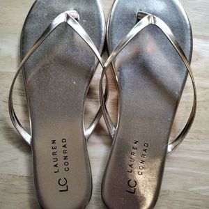 Lauren Conrad sandals 7M Gold